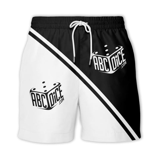 Swim Trunk Shorts (Black & White)