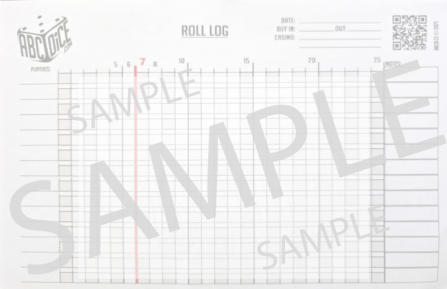 Roll Logbook (100 Page)
