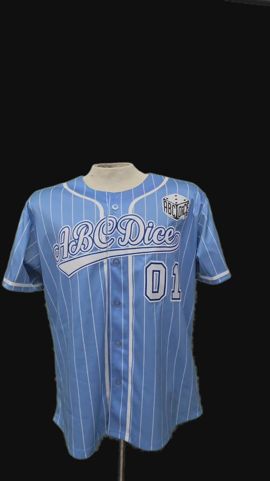 ABCDice Jersey (Baby Blue w/ Pin-stripe)