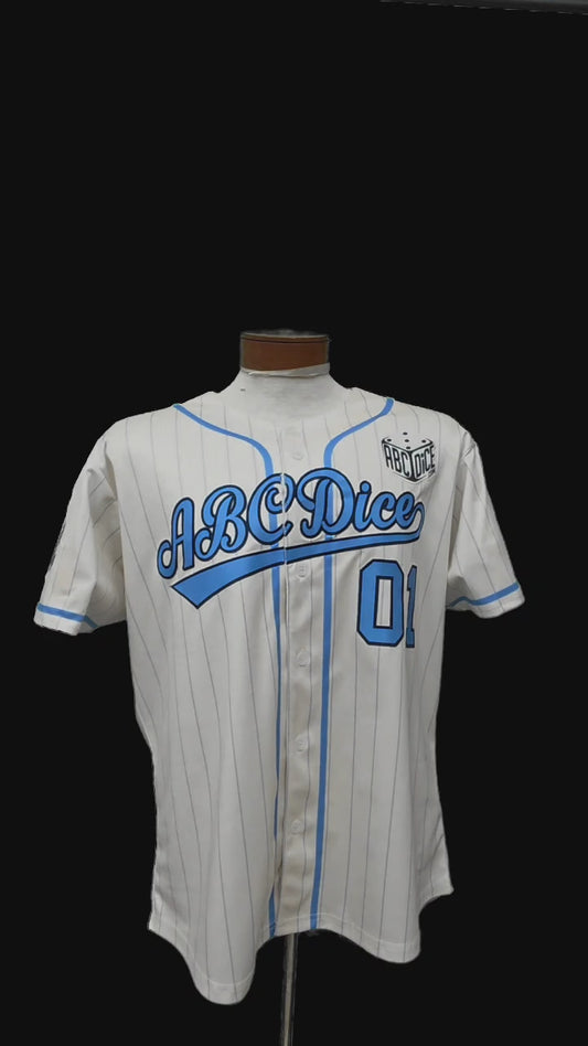 ABCDice Jersey (Off-White w/ Pin-Stripe)