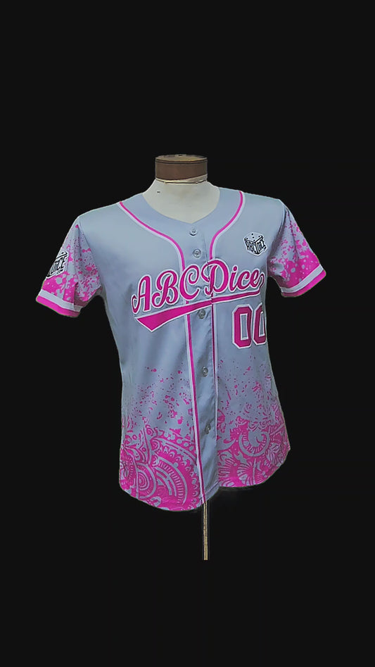 ABCDice Jersey (Pink w/ Gray)