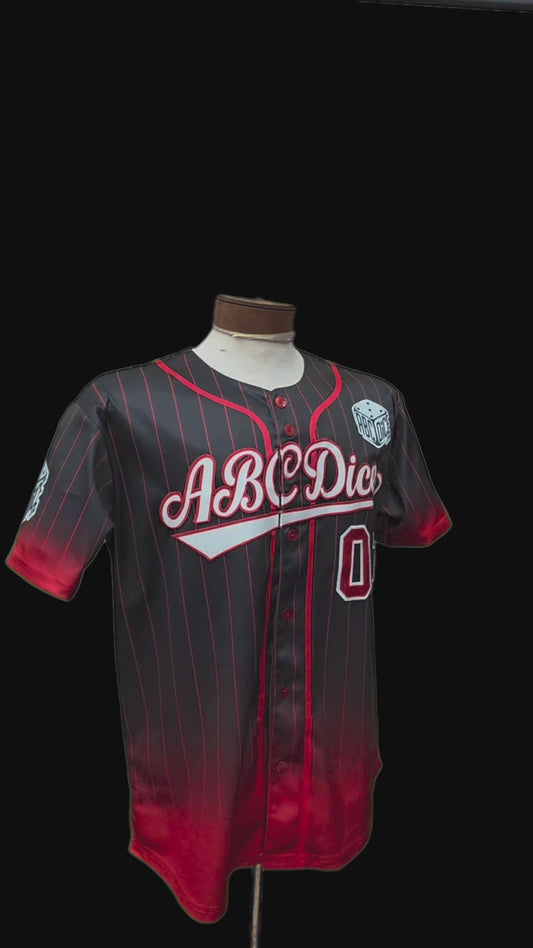 ABCDice Jersey (Black & Red w/ Pin-stripe)